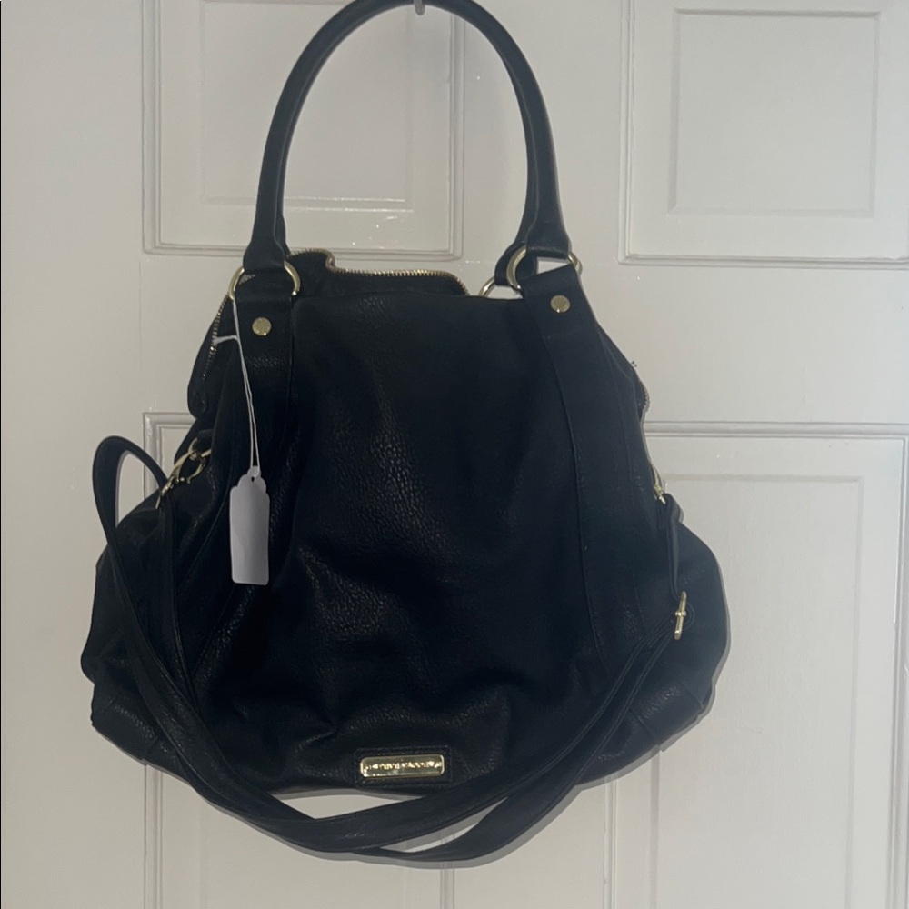 Black Leather Steve Madden Women's Bag